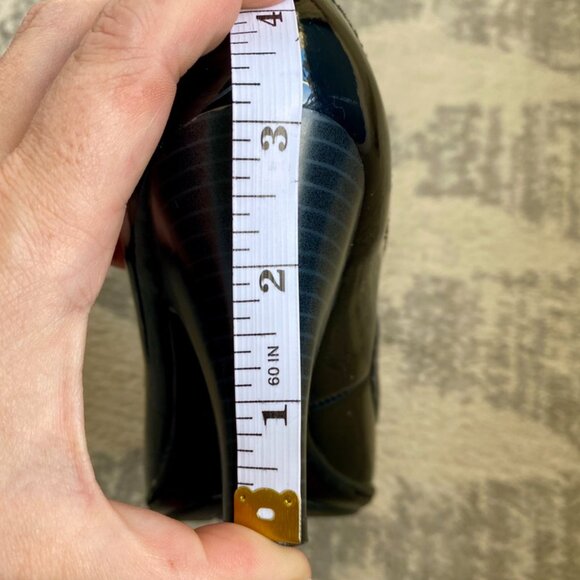 EuroSoft Black Patent Leather and Suede Mary Jane Heels - Picture 10 of 10